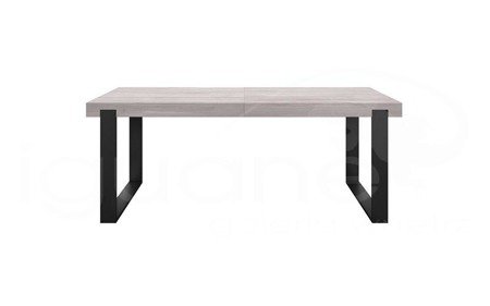Stół FRAME nogi czarne 200+100 cm OFF WHITE rozkładany
